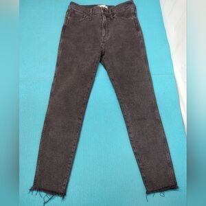 Madewell 10" High Rise Women's Skinny Ankle Jeans - Raw Frayed Hem 29 Pet